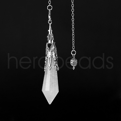 Natural Quartz Crystal Dowsing Pendulum Big Pendants PW-WGF0B2B-02-1