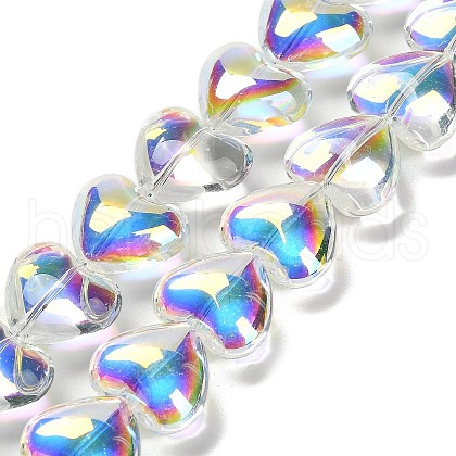 Electroplate Glass Beads Strands X-EGLA-B008-01A-AB02-1