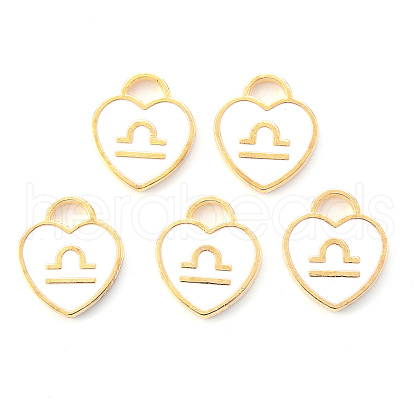Light Gold Plated Alloy Enamel Pendants ENAM-R136-30-11-1