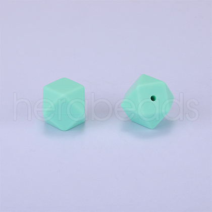 Hexagonal Silicone Focal Beads SI-JX0020A-38-1