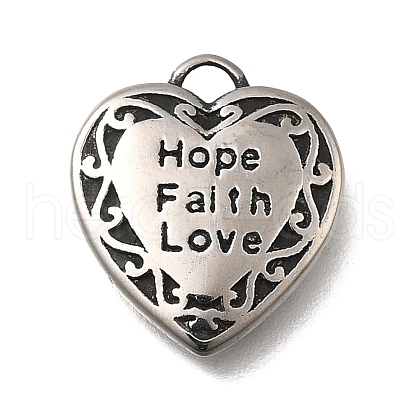 Retro 304 Stainless Steel Pendants STAS-L284-18AS-05-1