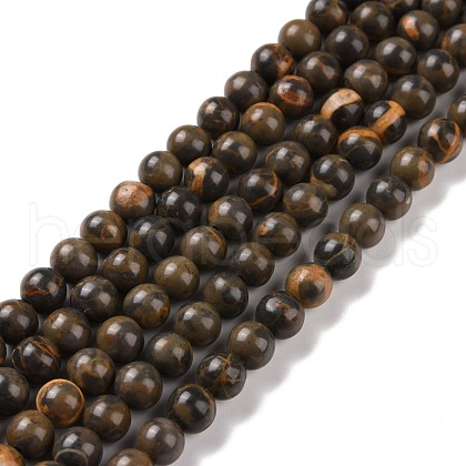 Natural Coffee Jasper Beads Strands G-L501-05C-1