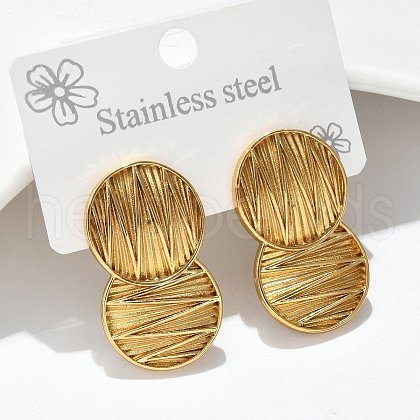304 Stainless Steel Stud Earrings EJEW-S253-11G-1
