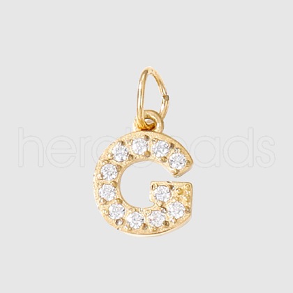 Stainless Steel Cubic Zirconia Pendants with Jump Rings FIND-PW0024-08G-1