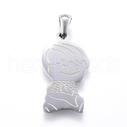 Tarnish Resistant 304 Stainless Steel Pendants STAS-K162-024P-1