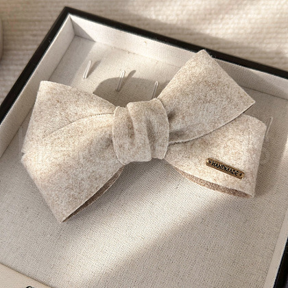Fashionable Versatile Bowknot Velvet Hair Barrettes for Women Girl NN4842-1-1