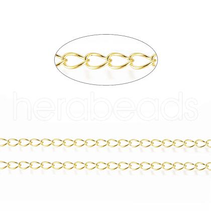 Brass Twisted Chains CHC-Q001-5x4mm-G-1