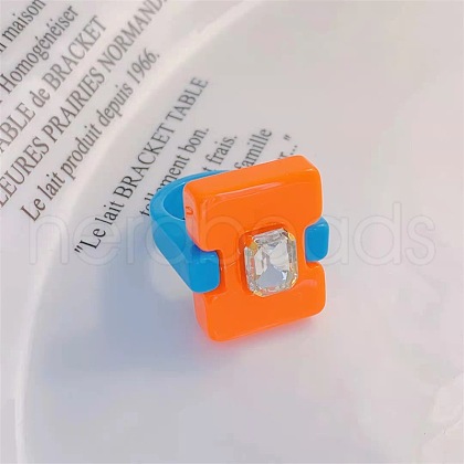 Resin Finger Rings for Women Girls FS-WGEC405-04-1