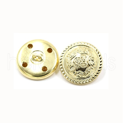 4-Hole Brass Buttons BUTT-WH0017-23C-03-1