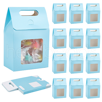 Paper Gift Storage Boxes with Visible Window CON-WH0110-003A-01-1