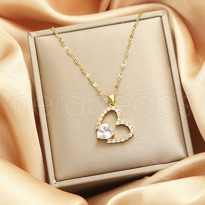 Alloy Crystal Rhinestone Pendant Necklaces for Women WGDF473-11-1