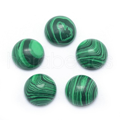 Synthetic Malachite Cabochons G-P393-R49-10MM-1