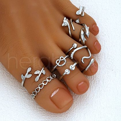 Alloy Cuff Toe Rings FS-WG35216-01-1