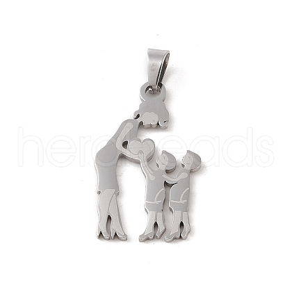 Non-Tarnish Mother's Day 304 Stainless Steel Pendants STAS-U002-09P-1