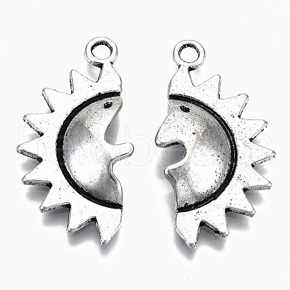 Tibetan Style Alloy Pendants TIBEP-N009-032AS-RS-1