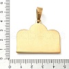 304 Stainless Steel Rhinestone Pendants STAS-V008-34G-3