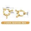 Unicraftale 8Pcs 2 Colors 304 Stainless Steel Spring Ring Clasps STAS-UN0053-82-2