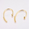 Brass Hook Earrings KK-P150-45G-2