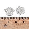 Rhodium Plated 925 Sterling Silver Charms STER-C003-13P-3