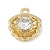 Brass Micro Pave Cubic Zirconia Charms KK-I719-31G-1