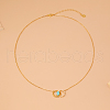 Elegant 925 Sterling Silver & Imitation Pearl Double Circle Pendant Necklaces for Women GR8670-4