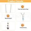 2Pcs Alloy Rhinestone Pendant Decorations HJEW-FH00021-4