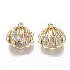 Brass Cubic Zirconia Charms KK-S354-101-NF-2