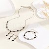 Rose Alloy & Acrylic Pendant Necklaces & Stud Dangle Earrings & Link Bracelets Sets FS-WG1B14F-04-1