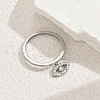 Brass Micro Pave Cubic Zirconia Finger Rings for Women NE7474-2-1