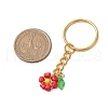 Transparent Acrylic Leaf Charms Keychains KEYC-JKC00954-3