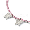 Alloy Rhinestone Cup Chain Necklaces NJEW-H217-02P-2