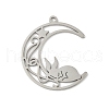 304 Stainless Steel Pendants STAS-Q354-01P-1