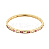 Rack Plating Brass Micro Pave Cubic Zirconia Bangles for Women BJEW-G730-01G-02-2