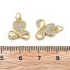Brass Micro Pave Cubic Zirconia Pendants KK-C092-24D-G-3