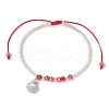 Glass Seed Beads Braided Bracelets BJEW-MZ00176-07-3