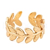PVD Vacuum Plating 304 Stainless Steel Cuff Rings for Women RJEW-G316-05G-2