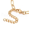 304 Stainless Steel Padlock and Skeleton Key Pendant Necklace for Women NJEW-G018-11G-3