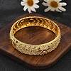 Brass Bangles for Women BJEW-D313-07G-1