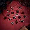 WADORN 16Pcs 4 Styles Alloy Rhinestone Pendants RB-WR0001-02-4
