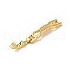 Bowknot Rack Plating Brass Clear Cubic Zirconia Watch Band Clasps ZIRC-H125-19G-3