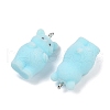 Flocky Resin Pendants FIND-A052-05B-2