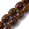 Handmade Gold Sand Lampwork Beads Strands LAMP-Q045-06A-1