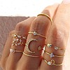 Mixed Style Alloy Rhinestone and Shell and Imitation Pearl Cuff Rings FS-WG24D27-04-1
