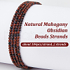 Olycraft 2 Strands Natural Mahogany Obsidian Beads Strands G-OC0005-69-4
