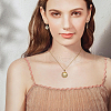 FIBLOOM 2Pcs 2 Colors Stainless Steel Shell Shape Locket Pendant Necklaces Set NJEW-FI0001-28-6