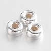 Rondelle 925 Sterling Silver Spacer Beads STER-N013-01B-1