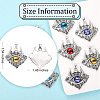 8Pcs 4 Colors Glass Pendants FIND-SZ0003-02-2
