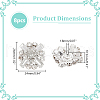 WADORN 1-Hole Brass with Glass Rhinestone Shank Button BUTT-WR0001-21-2