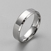 Stainless Steel Simple Plain Band Ring for Men Women RJEW-WH0015-04E-1