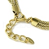 304 Stainless Steel Popcorn Chains Triple Layer Multi-strand Bracelet BJEW-Q775-09G-4